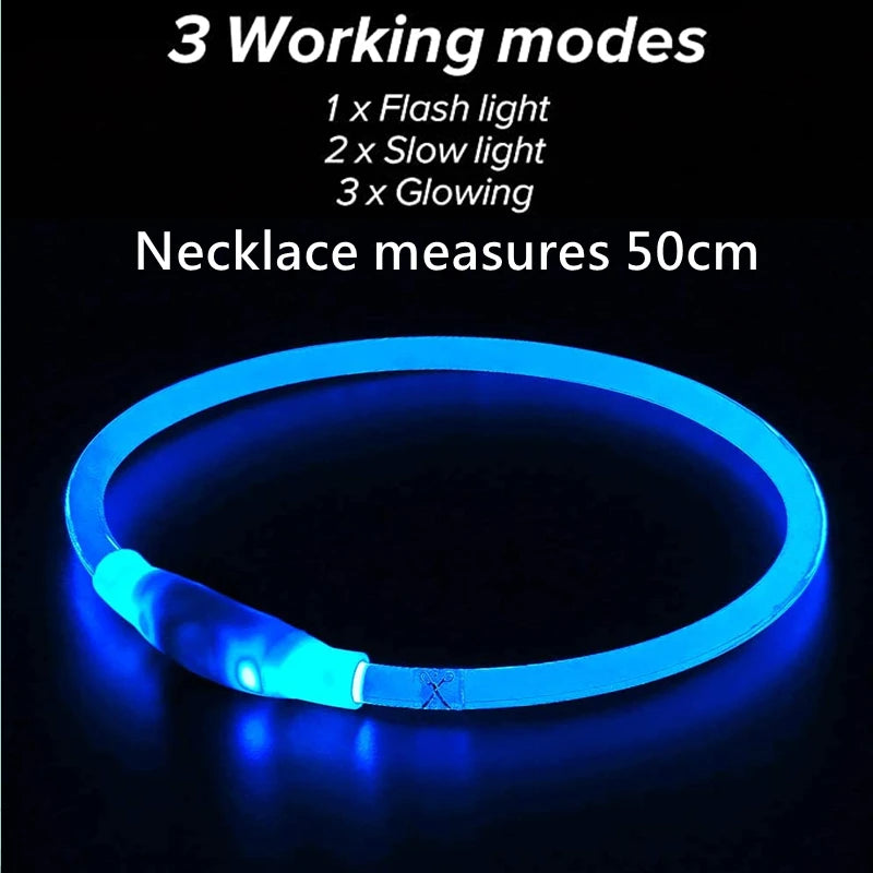 Collar LED recargable USB para perros, imagen 9